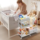 Bblike 3in1 Diaper Caddy Organizer -   Rolling Cart White 