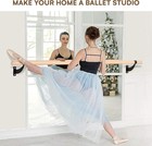 Flybold Wall-mounted Ballet Barre With Turning Board And Premium Wooden Rust 