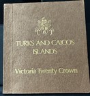 Turks And Caicos Islands 1976 Silver 20 Crowns Victoria  1 15 Oz Silver Nice