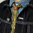 Vintage Native American Chief Concho Scarf Ring Western Bandana Slide