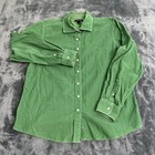 Lands End Women L 14-16 Vtg Long Sleeve Corduroy Button Down Shirt Size Lot Of 2