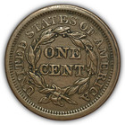 1853 Braided Hair Large Cent Almost Uncirculated Au Coin  22646