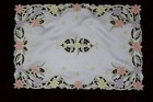 Embroidered Fabric Cutwork Floral Daisy Placemat Table Long Runner Center Piece
