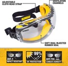 Dewalt  dpg82-11  Concealer Clear Anti-fog Dual Mold Safety Goggle  Clear Lens 