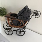 Vintage Victorian Miniature Doll Carriage Wicker Wood Metal Baby Buggy 11   