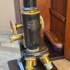 Antique Spencer Lens Co Buffalo Ny Brass Microscope No 65483 W  Wood Case      usa