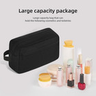 Icramsy Travel Toiletry Bag Hanging Cosmetic Organizer For Women Men Black