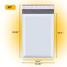 100  7 14 25x20 Poly Bubble Mailers Padded Envelopes Case Shipping Mailing Bags