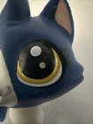 Littlest Pet Shop Lps Blue White Short Hair Cat Yellow Eyes Authentic Hasbro