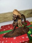 Wooden Primitive Surfing Tribal Statue Tiki Bar Figurine Surf Hand Carved Decor