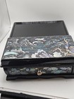 Vintage Korean Or Japan Black Lacquer Box With Mother Of Pearl Inlay