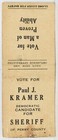 1950s Paul J Kramer Democratic Candidate Sheriff Perry County Missouri Political