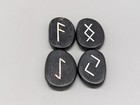 25 Rune Stones In Red Cloth Bag Wicca Pagan Witchcraft Divination Futhark