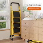 4 Step Ladder With Handrails Folding Step Stool With Anti-slip Wide Pedals Us