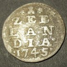 Coa Silver 1745 Colonial Old Dutch Colonial New York Dime Zeelandia Lion Dime