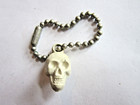 Vintage Plastic Skull Charm Keychain