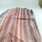 Set Of 4 - 3  Rod Pocket 52  Wide 84  Long Pink Gray Stripped Curtain Panels