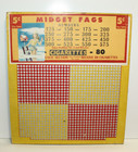 Vintage Cigarette Punch Board 5 Cents Midget Fags Girl On Ladder