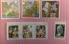 Lot Of 95 Worldwide Vintage Stamps - Olympics Soccer Art Space Fc Barcelona