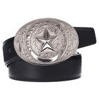 Western Rodeo Texas Cowboy Lone Star Belt Buckle Silver  Hebillas Vaqueras