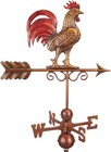 Bantam Red Rooster Copper Weathervane  Hand Finished Multi Color Patina