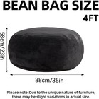 4ft Big Bean Bag Chairs For Adults Bean Bag With Filler Included Memory Foam