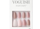 Kiss Nails Voguish Fantasy Glue-on Medium Length Nails Mauve Tan Cream Pink New