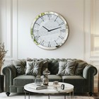 Large Mirrored Crushed Crystal Wall Clock Diamond Crystal Mirror Beveled Edging