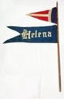 Antique New York State Yacht Club Burgee Flag   Owner  Helena Flag Mounted 
