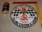 Vintage 1961 Lady Luck Woman Gasoline Station Casino 11 3 4 Porcelain Metal Sign