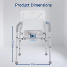 Raised Toilet Seat With Handles For Seniors width And Height Adjustable White