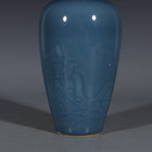 Nice Chinese Art Hand Painting Monochrome Glaze Porcelain Vase