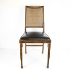 Lorraine Manufacturing Leg-o-matic Mid Century Black Upholstered Chair