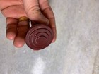 Antique Vintage Plastic Bakelite Salvage Art Deco Bee Hive Red Burgundy Lid Knob