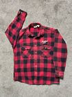 Vintage Leinenkugels Red Buffalo Plaid Beer Brewing Co Bar Shirt - Xl