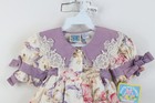 Deadstock Vintage 90s Girls Baby 18m 18 Months Flower Tie Lace Ruffled Dress