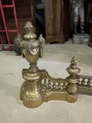 19th Century Louis Xvi Brass Fireplace Fender