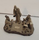 Vintage Chinese Miniature Figurine     Scholars Playing Weiqi  go 