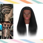 Mannequin Head  100  Real Hair  Styling Braided Mannequin 16in Black Long Hair