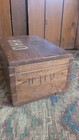 Antique Early Country Primitive Wood Document Box Dovetail 12  Signed