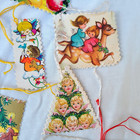 Lot 45 Vintage Christmas Gift Tags Made From Midcentury Christmas Cards Retro
