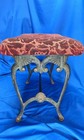 Antique Victorian Cast Iron Piano Bench Vanity Fireside Stool Seat Shell Twist