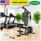 Machine System With 100 Lbs Weight Stack Multifunctional Weight Machine Gym Home