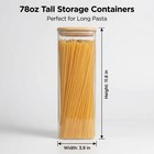 Snaiio Pasta Storage Containers 3 Pack  78oz Square Airtight X3  Clear