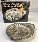 Vintage Silver Plated Scalloped Shell Tray 6in Hong Kong W  Box