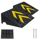 Heavy-duty Rubber Curb Ramp 6  Rise  2 Pack  11000 Lbs Capacity  Anti-slip Drive