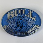 Schlitz Malt Liquor Bull Pinback Button Vintage 80s Plastic Advertisement Pin