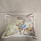 Nwt Peter Rabbit Beatrix Potter 14x20 Decorative Nursery Pillow Embroidery Beads