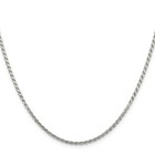 2 25mm Flat Rope Chain Necklace 20 Inch 925 Sterling Silver Italian Solid