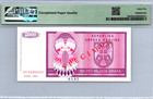 Croatia 5000 Dinara 1992  specimen  Pmg 65 Gem Unc Epq Pick-r6s
